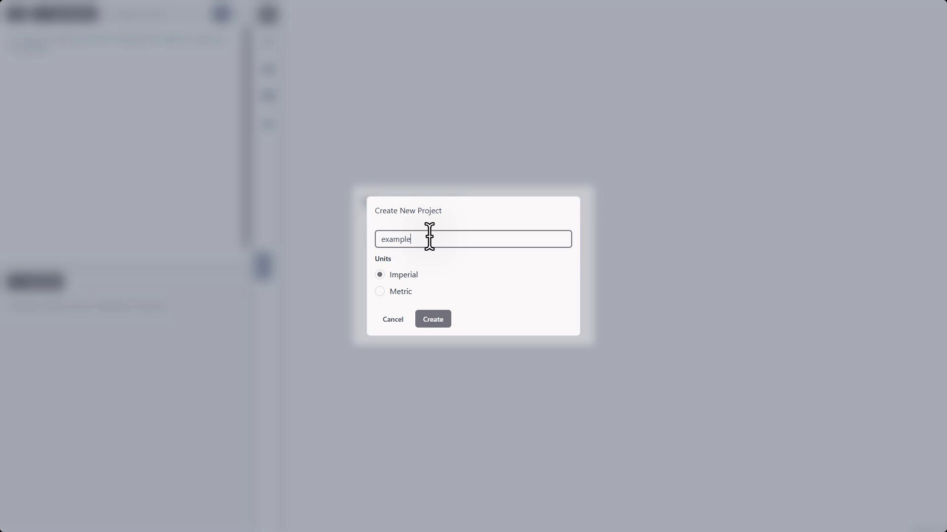 Create New Project dialog filled
