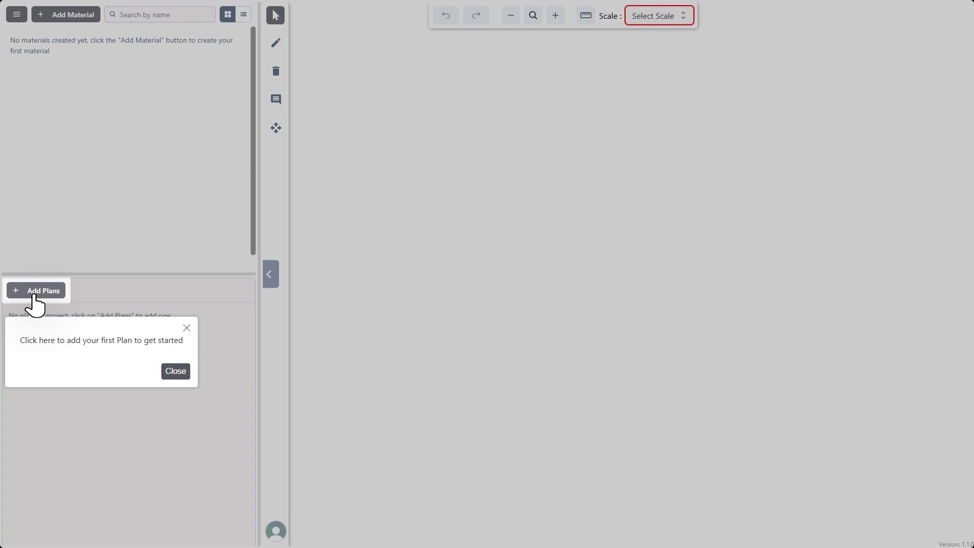 Add Plans button location