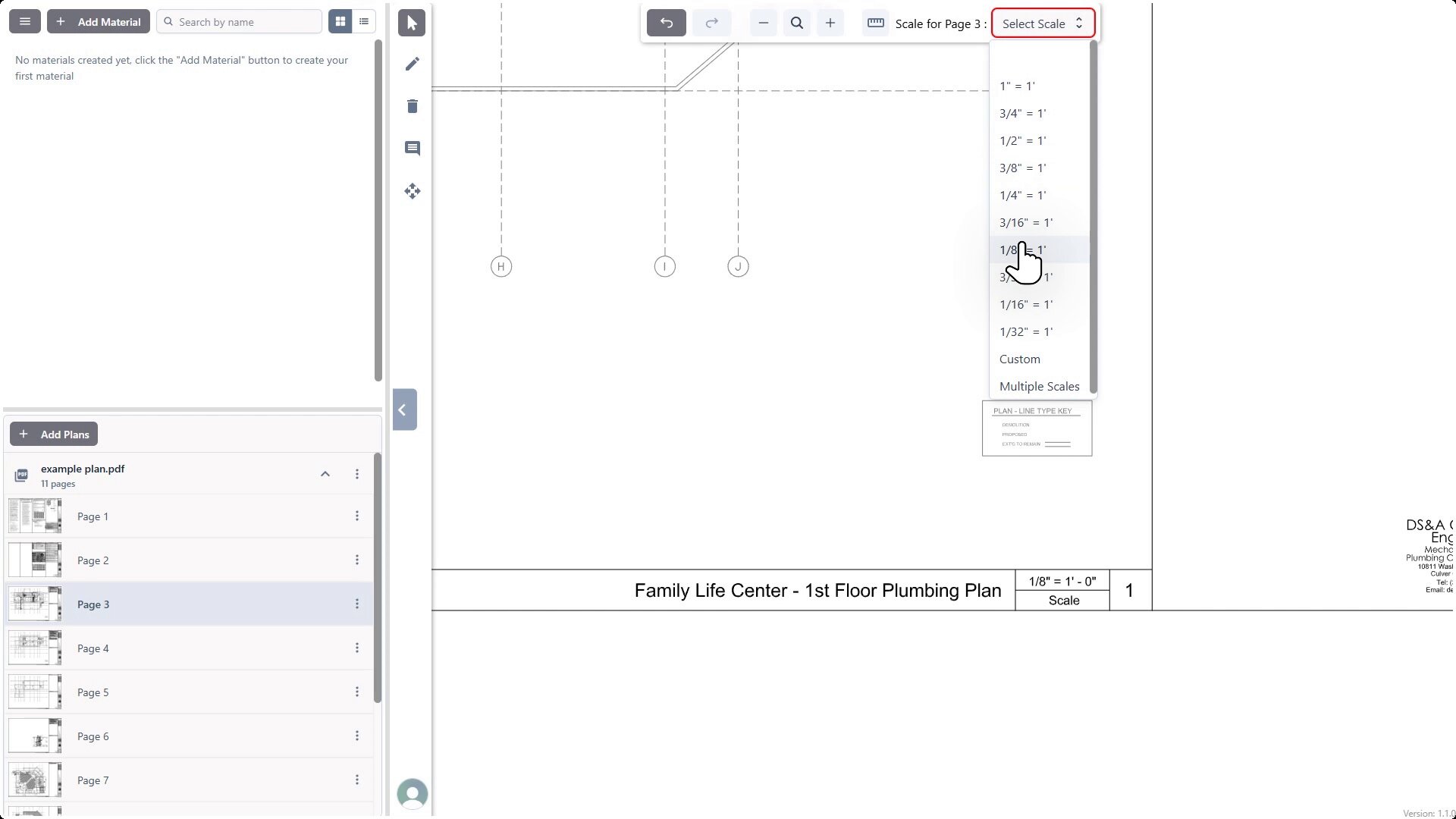 Selecting scale from dropdown