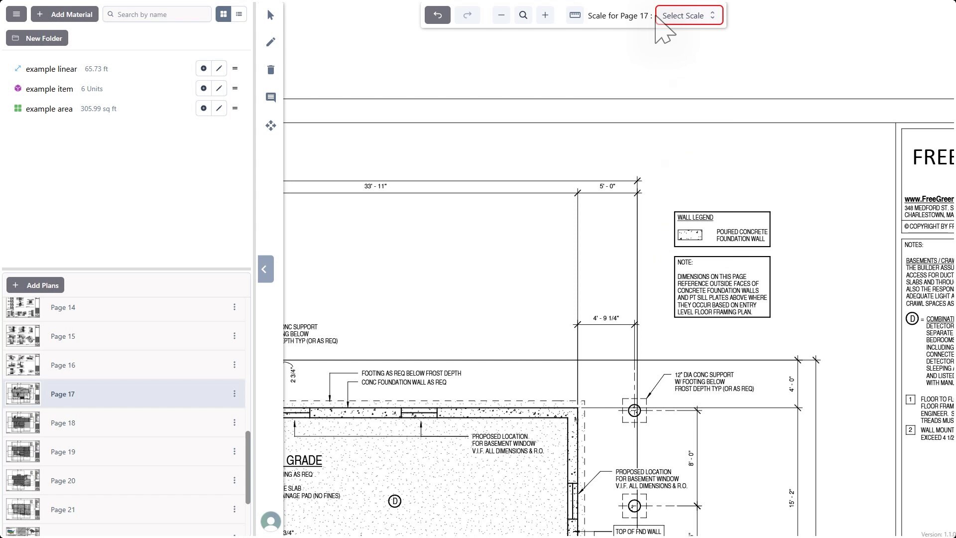 Set scale with known length button