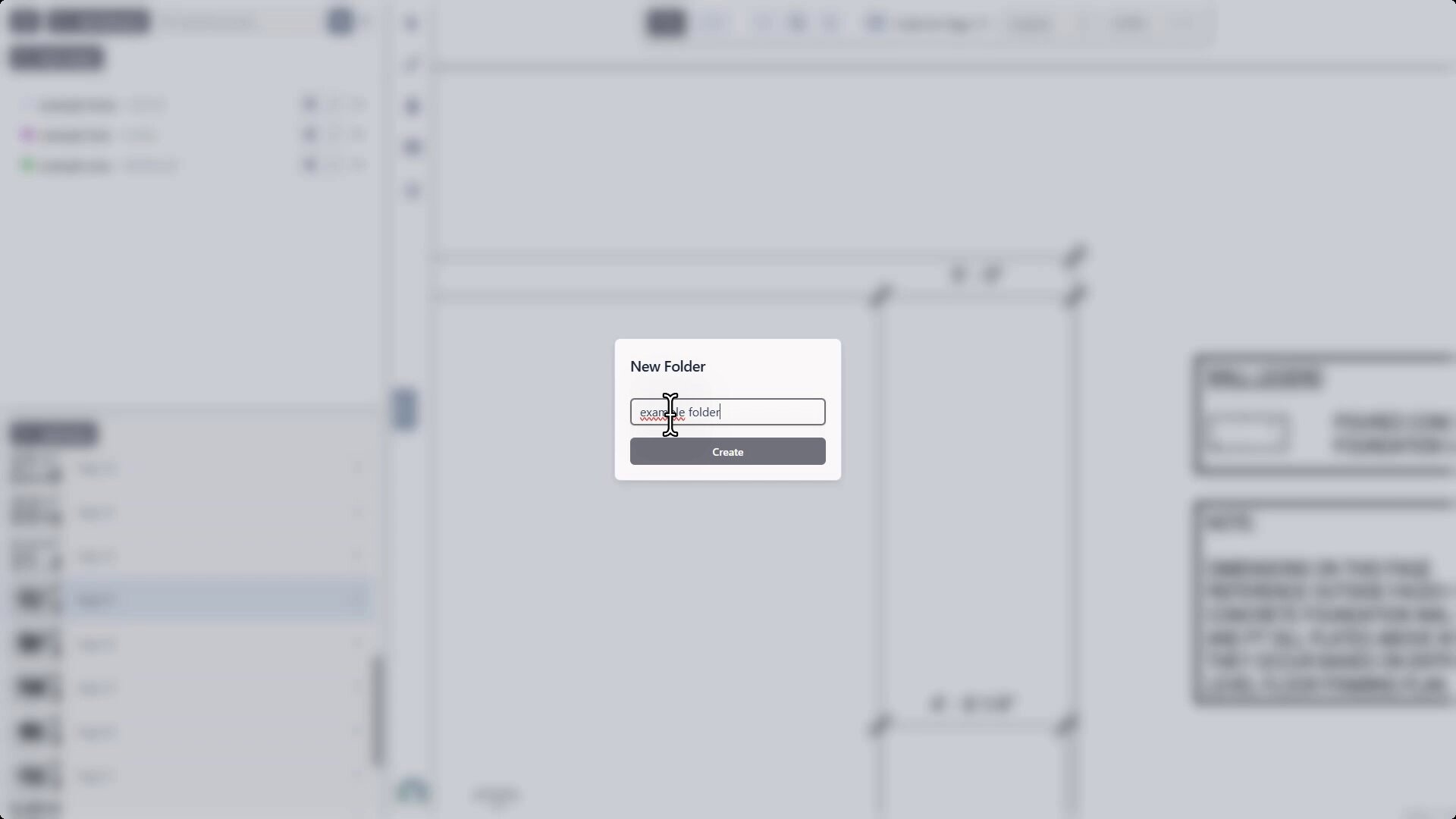 New Folder dialog