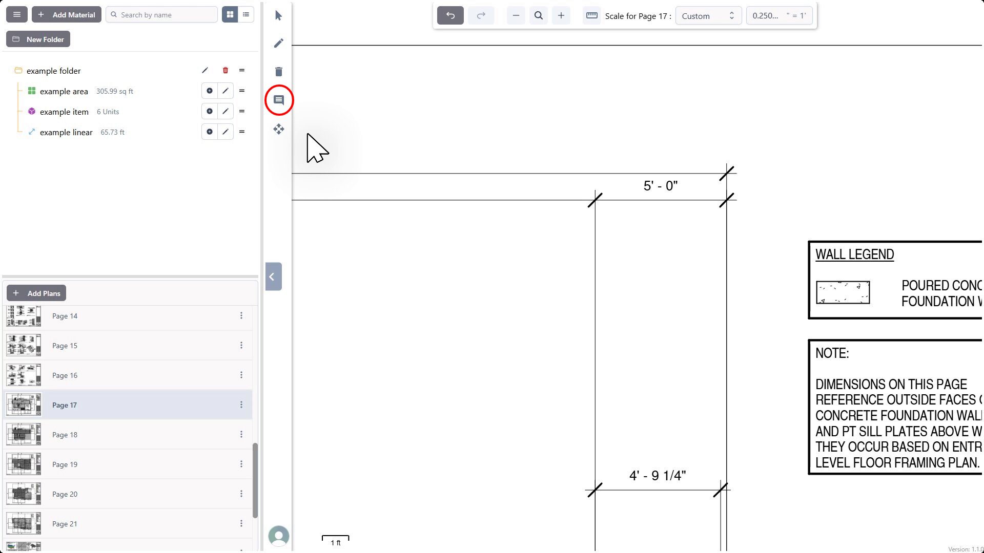 Add note tool icon